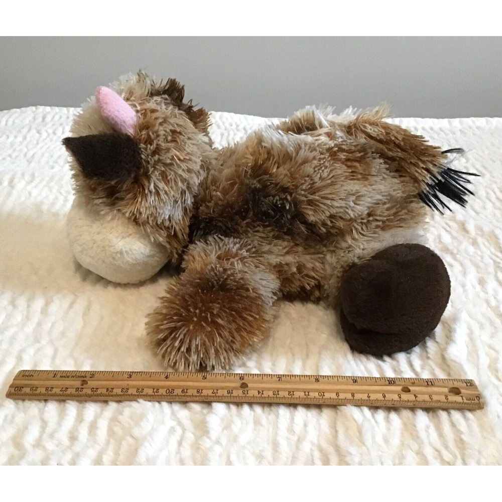 Brown Cow Baby Bull Plush w/Horns Sitting Laying Floppy Fluffy Stuffed Animal - Picture 5 of 8